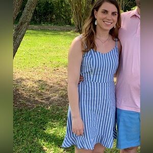 Old Navy Blue and White Striped Dress